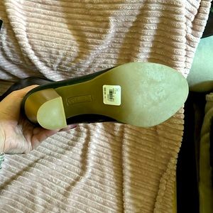 Wide High calf black heeled boots